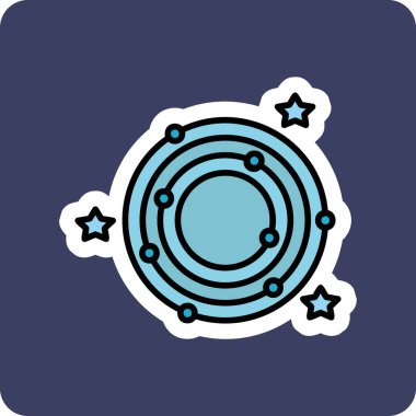 Galaxy web simgesinin vektör illüstrasyonu 