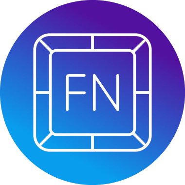 Fonksiyon web simgesi, vektör illüstrasyonu