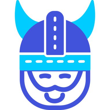 Viking simgesi, vektör illüstrasyonu basit tasarım