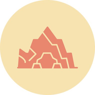 mağara ikonu vektör illüstrasyonu