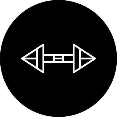 Ölçek simgesi, vektör illüstrasyonu basit tasarım