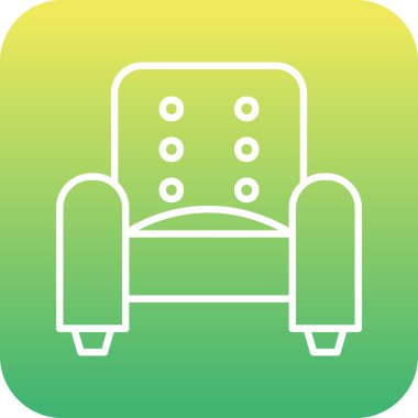 Kol Koltuğu Web simgesi basit illüstrasyon