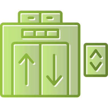 Asansör web simgesi, vektör illüstrasyonu