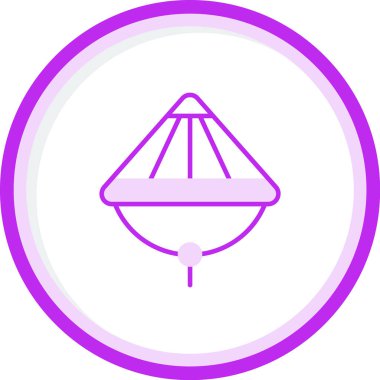 Bambu şapka simgesi, basit vektör çizimi  