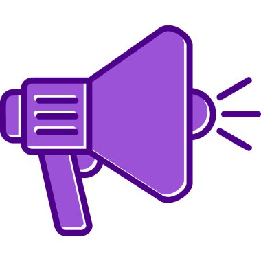 megafon web simgesi, vektör çizim 