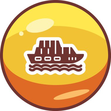 Yolcu gemisi. Web simgesi basit illüstrasyon