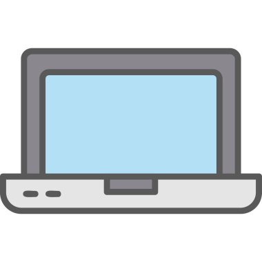 dizüstü bilgisayar simgesi, vektör illüstrasyonu basit tasarım