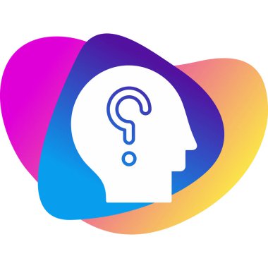 düşünce simgesi, modern vektör illüstrasyon tasarımı 