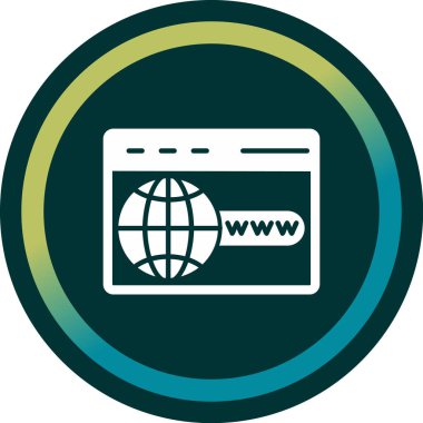 Web tarayıcı simgesi, vektör illüstrasyonu basit tasarım