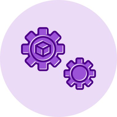 Vitesli ayar simgesi, vektör illüstrasyonu basit tasarım