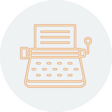 Daktilo. Web simgesi basit illüstrasyon 