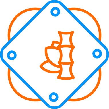 Bamboo icon, vector illustration simple design