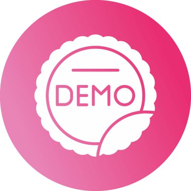 Demo metin web simgesi vektör illüstrasyonu