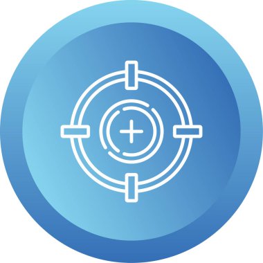 Crosshair simgesi, vektör illüstrasyonu basit tasarım