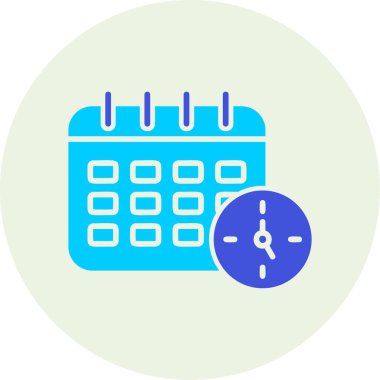 Zamanlama simgesi, vektör illüstrasyonu