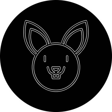 Tavşan. Web simgesi basit illüstrasyon 