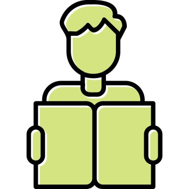 Web simgesi vektör illüstrasyonu öğreniliyor 