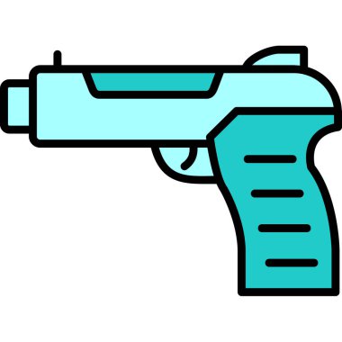 Silah. Web simgesi basit illüstrasyon 