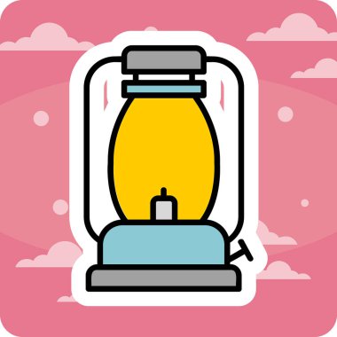 Gaz Lambası simgesinin vektör illüstrasyonu