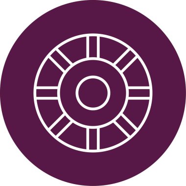 Renk Çemberi web simgesi, vektör illüstrasyonu