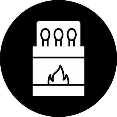 Kibrit. Web simgesi basit illüstrasyon 