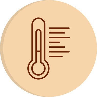 Sıcaklık web simgesi resimleme tasarımı