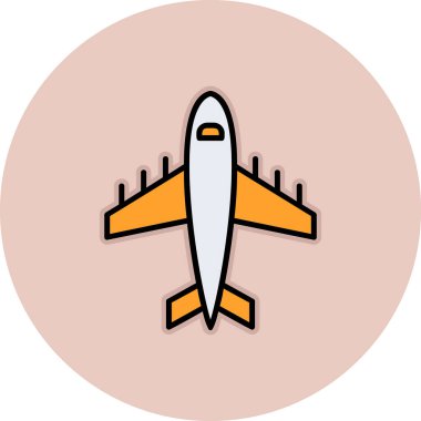 Uçak. Web simgesi basit illüstrasyon 