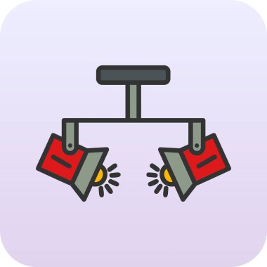 Spotlight simgesi, web basit illüstrasyon