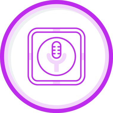 mikrofon simgesi vektör illüstrasyonu 