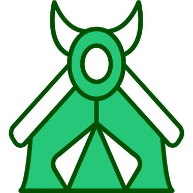 kamp çadırı simgesi web basit illüstrasyon