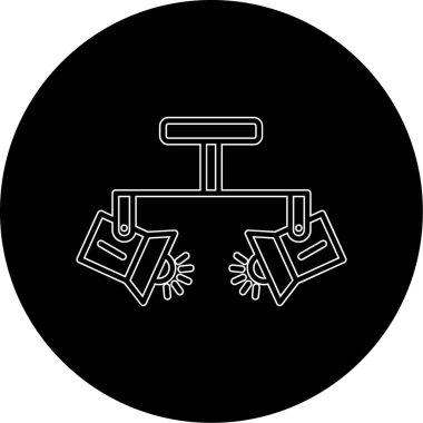 Spotlight simgesi, web basit illüstrasyon