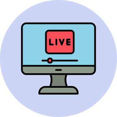 Yaşa. Web simgesi basit bir illüstrasyon. Ben...