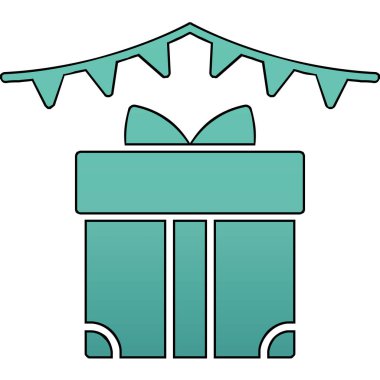 Hediye. Web simgesi basit illüstrasyon