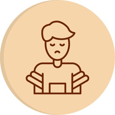 Kolları havada yüzen adam, vektör illüstrasyonu basit tasarım