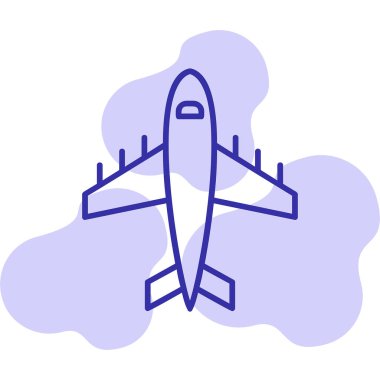 Uçak. Web simgesi basit illüstrasyon 