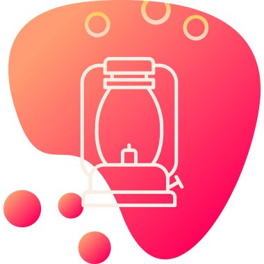 Gaz Lambası simgesinin vektör illüstrasyonu