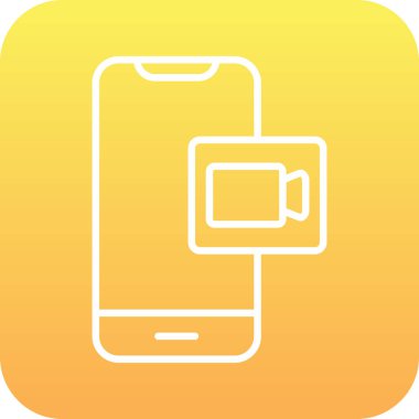 Video Arama simgesi, düz tasarım