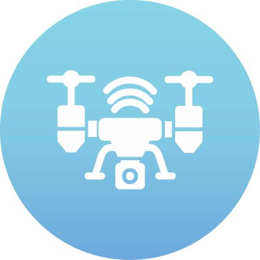 Drone simgesi vektör illüstrasyon tasarımı