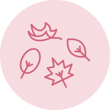 Düşen yaprakların vektör illüstrasyonu simgesi