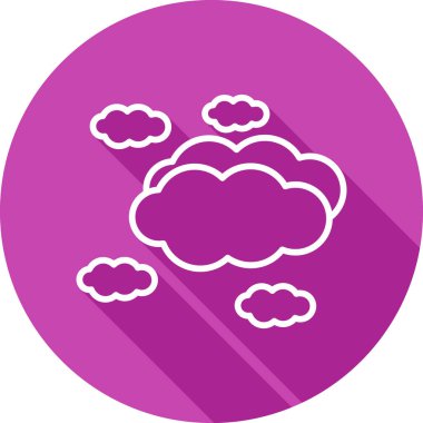 Bulutlar. Web simgesi basit illüstrasyon 