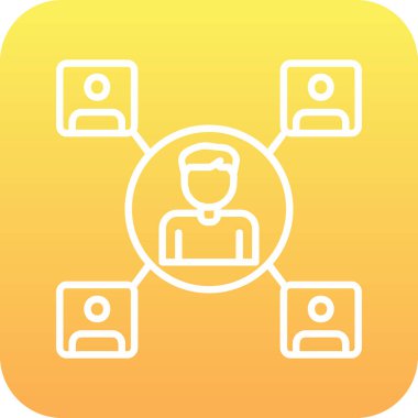 personel dış kaynak simgesi, vektör illüstrasyonu basit tasarım