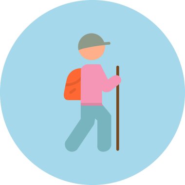 Yürüyüş man web simgesi vektör illüstrasyonu 