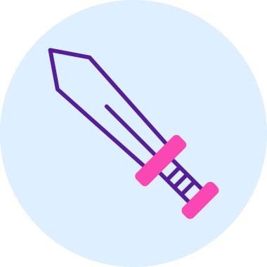 Kılıç. Web simgesi basit illüstrasyon 