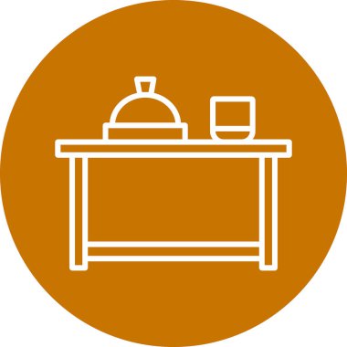 Mutfak ikonu. yemek illüstrasyonu 