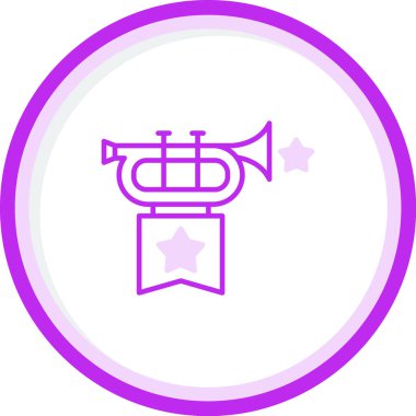 Trompet simgesi, vektör illüstrasyonu basit tasarım