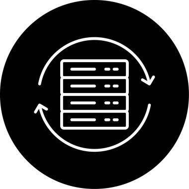 Veri Entegrasyonu. Web simgesi basit illüstrasyon       