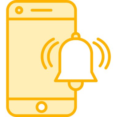 telefon bildirim simgesi, vektör illüstrasyonu basit tasarım