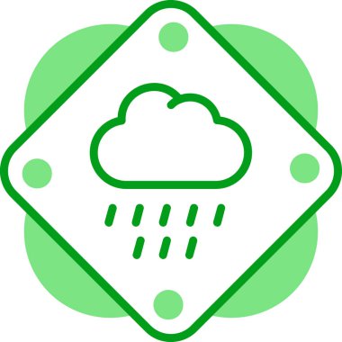 bulut tahmin ikonu ana hatlar biçiminde  