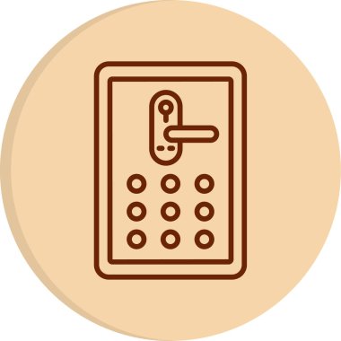 Akıllı kilit. Web simgesi basit illüstrasyon