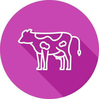 İnek. Web simgesi basit illüstrasyon 